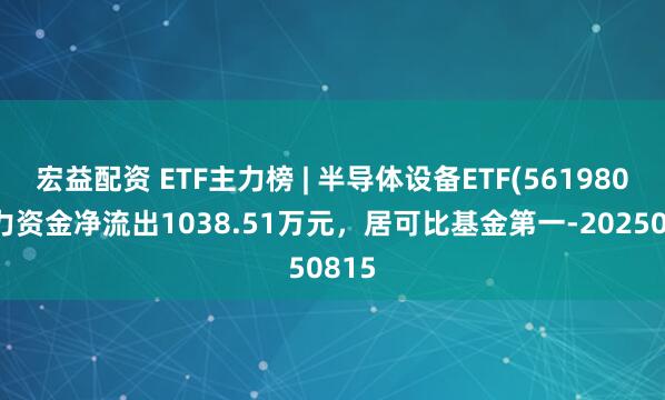 宏益配资 ETF主力榜 | 半导体设备ETF(561980)主力资金净流出1038.51万元，居可比基金第一-20250815